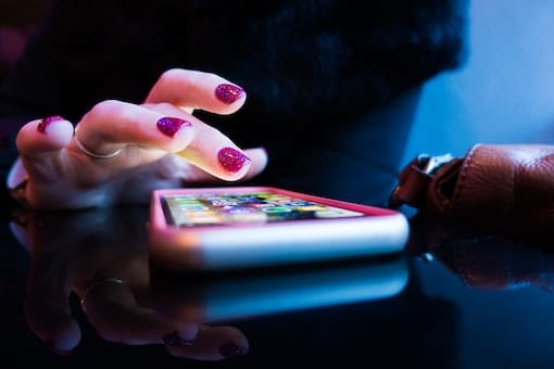 Woman using a smartphone