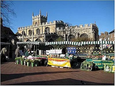 Huntingdon Marketplace in Cambridgeshire
