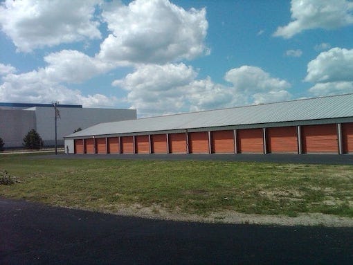 Outside view of some storage units