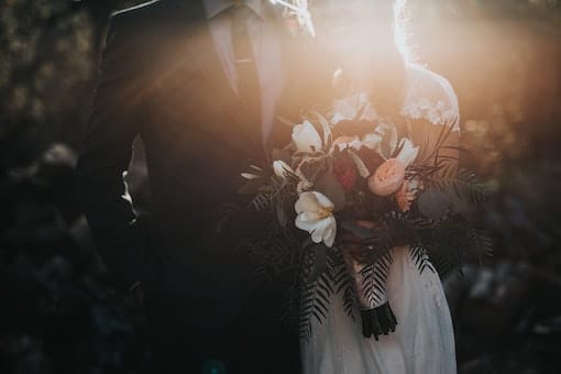 Couple at a wedding